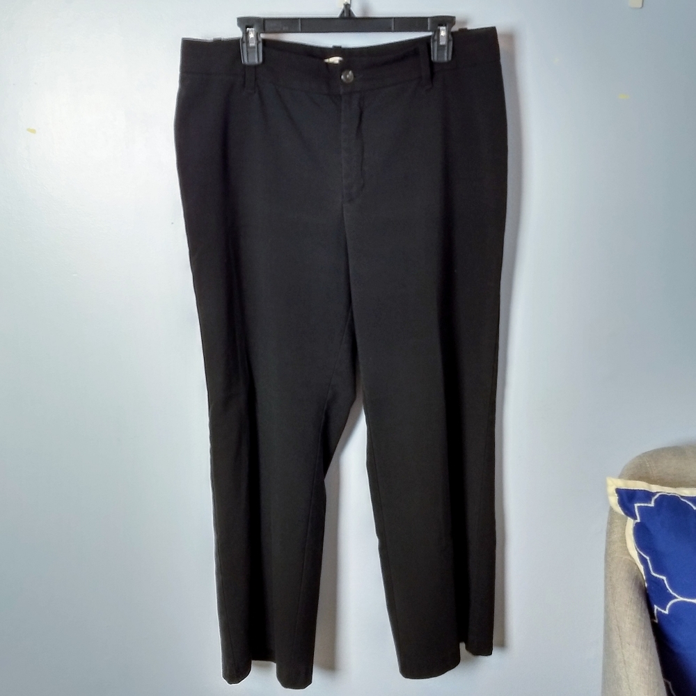 Lee Natural Straight Leg Black Dress Slacks